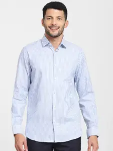 SELECTED Men Blue Slim Fit Striped Formal Shirt