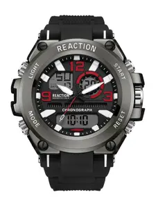 REACTION KENNETH COLE Men Black Dial & Black Straps Analogue and Digital Watch KRWGP9008101