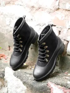 El Paso Women Black Solid Casual Chelsea Boots