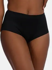 Butt-Chique Women Black Solid Shapewear Briefs