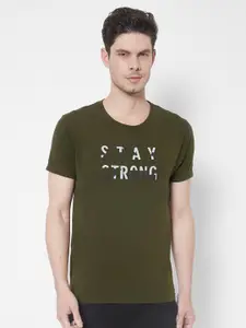 Pepe Jeans Men Green Typography Printed  T-shirt