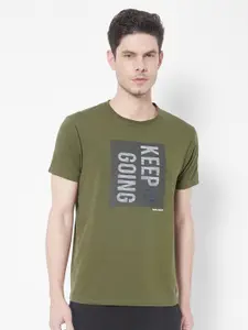 Pepe Jeans Men Green Typography Printed T-shirt