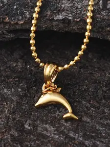 Tistabene Women Gold-Plated Dolphin Pendant