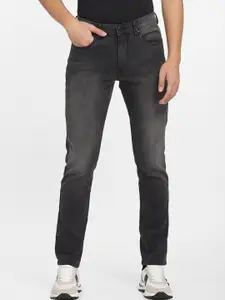 Jack & Jones Men Grey Slim Fit Low-Rise Heavy Fade Jeans