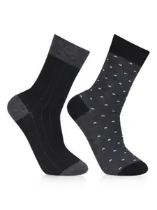 Bonjour Men Pack Of 2 Assorted Calf-Length Socks