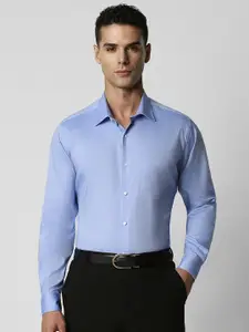 Van Heusen Men Blue Pure Cotton Formal Shirt