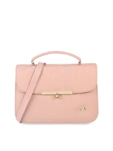 Metro Pink Textured PU Structured Satchel