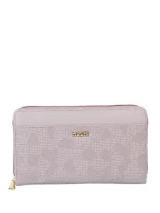 Mochi Women Purple & Gold-Toned Zip Around Wallet