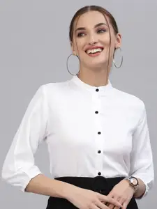 Style Quotient Women White Smart Casual Shirt
