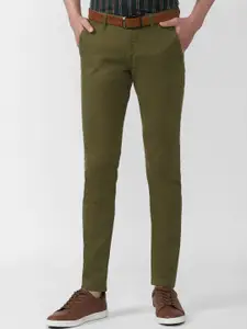 Van Heusen Sport Men Olive Green Slim Fit Trousers
