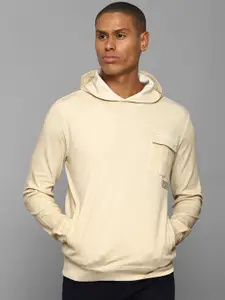 Allen Solly Sport Men Yellow Pure Cotton Hooded Sweatshirt