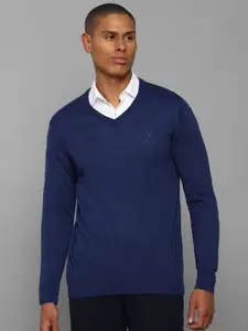 Allen Solly Men Blue Solid Pullover