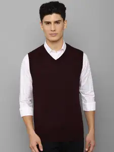 Allen Solly Men Maroon Sweater Vest