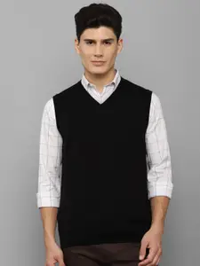 Allen Solly Men Black Solid Sweater Vest