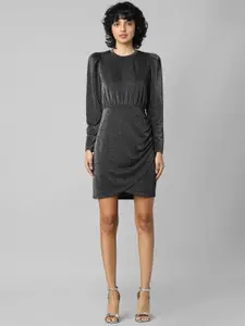 ONLY Women Black Solid Sheath Dress