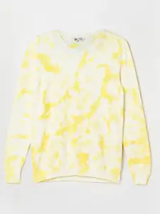 Fame Forever by Lifestyle Girls Yellow & White Printed Pullover