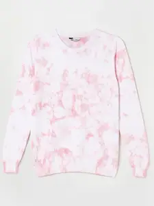 Fame Forever by Lifestyle Girls Pink & White Printed Pullover Sweater