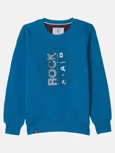 Monte Carlo Boys Blue Cotton Printed Sweatshirt