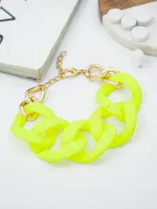 Bellofox Women Lime Green & Gold-Toned Link Bracelet