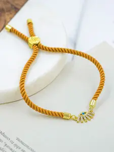 Bellofox Women Mustard & Gold-Toned Link Bracelet