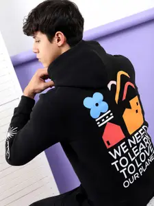 HIGHLANDER Men Black Hooded Sweatshirt