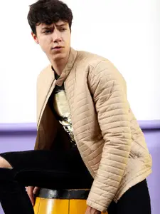 HIGHLANDER Men Tan Solid Puffer Jacket