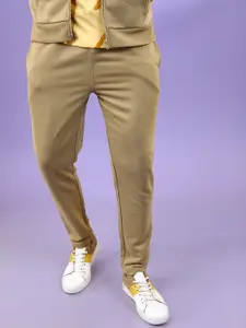 HIGHLANDER Men Tan-Brown Solid Track Pants