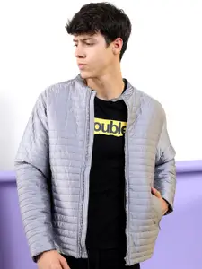 HIGHLANDER Men Grey Solid Puffer Jacket