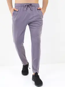 KETCH Men Purple Solid Track Pants