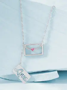 MINUTIAE Silver-Toned & White Brass Silver-Plated Handcrafted Necklace