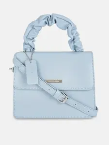 Forever Glam by Pantaloons Blue PU Bucket Satchel