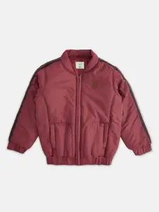 Pantaloons Junior Boys Maroon Bomber Jacket