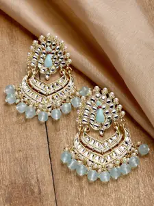 KARATCART Blue Contemporary Chandbalis Earrings