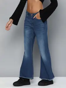 HERE&NOW Women Bootcut Low-Rise Jeans