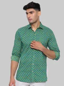 Tistabene Men Green Premium Printed Casual Shirt