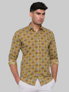 Tistabene Men Yellow Premium Floral Printed Casual Shirt