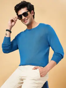 BYFORD by Pantaloons Men Blue Solid Pullover
