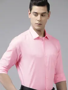 Arrow Men Pink Original Slim Fit Checked Pure Cotton Casual Shirt