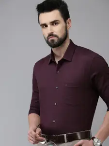 Arrow Men Maroon Original Slim Fit Pure Cotton Casual Shirt