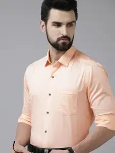 Arrow Men Orange Original Slim Fit Pure Cotton Casual Shirt