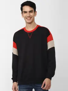 FOREVER 21 Men Black Pullover Sweatshirt