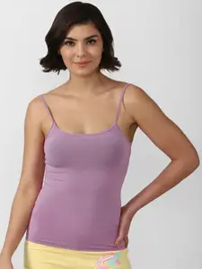 FOREVER 21 Women Purple Solid Camisole