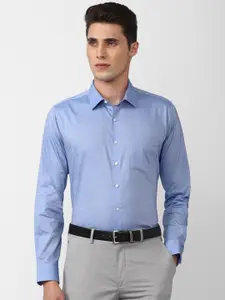 Van Heusen Men Blue Slim Fit Cotton Formal Shirt