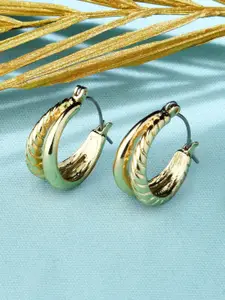 Accessorize Gold-Toned Circular Hoop Earrings