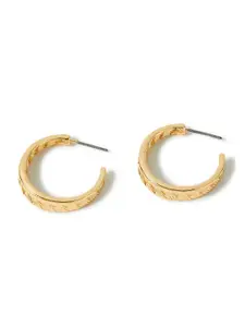 Accessorize Gold-Toned Classic Half Hoop Earrings