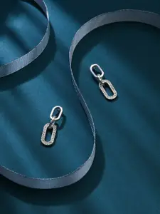 Accessorize Women Silver-Toned Circular Drop Earrings