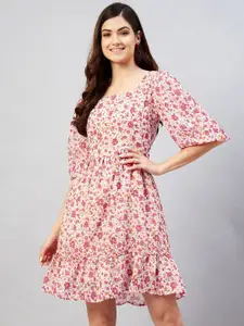 Marie Claire Pink Floral Georgette Dress