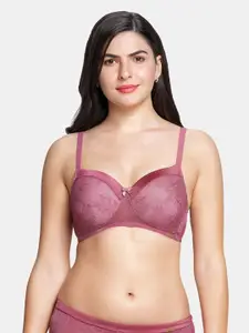 Amante Padded Wirefree Satin Touch Lace Bra - BRA87901