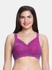 Amante Non Padded Wirefree Fiesta Support Lace Bra - BRA87401