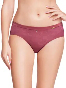 Amante Women Purple Lace Three-Fourth Coverage Low Rise Seamed Hipster Panty - PAN88001